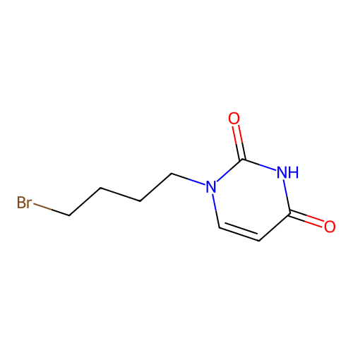 1-(4-bromobutyl)pyrimidine-2,4(1H,3H)-dione structure