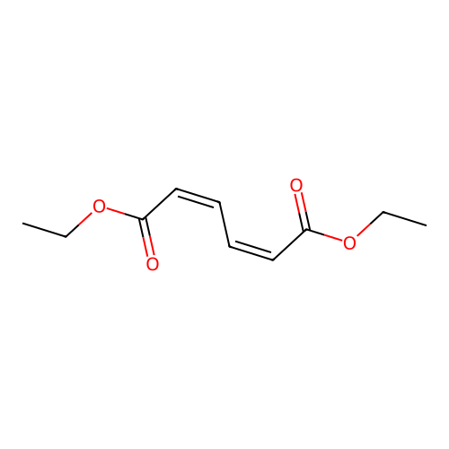 cis,cis-1,3-Butadiene-1,4-dicarboxylic acid, diethyl ester structure