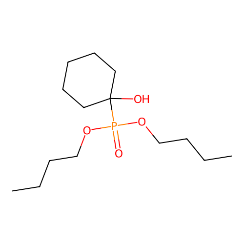 Phosphonic acid, (1-hydroxycyclohexyl)-, dibutyl ester structure