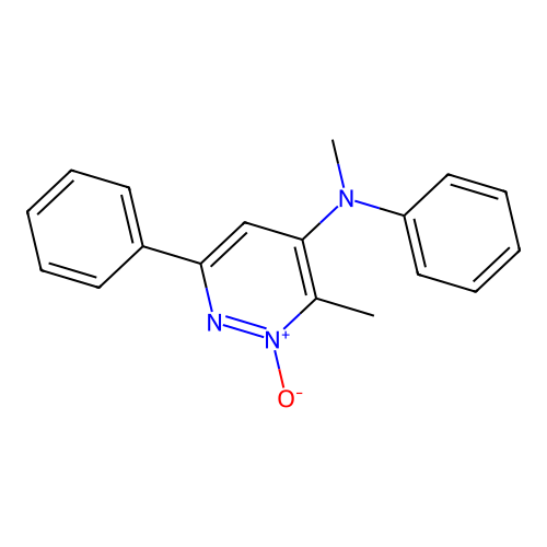 N,3-dimethyl-2-oxido-N,6-diphenylpyridazin-2-ium-4-amine structure