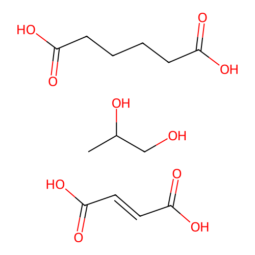 (E)-but-2-enedioic acid;hexanedioic acid;propane-1,2-diol structure