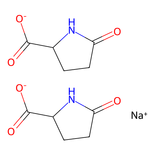 Sodium bis(5-oxo-DL-prolinate) structure