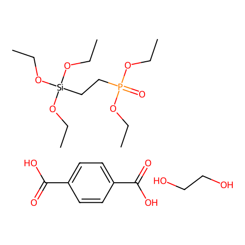 2-Diethoxyphosphorylethyl(triethoxy)silane;ethane-1,2-diol;terephthalic acid structure