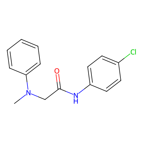 Acetamide, N-(4-chlorophenyl)-2-(methylphenylamino)- structure