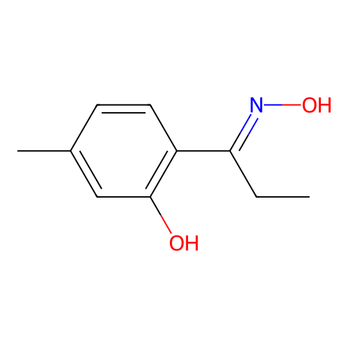 2-(C-ethyl-N-hydroxycarbonimidoyl)-5-methylphenol structure