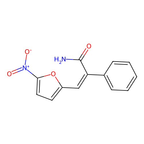 Benzeneacetamide, alpha-[(5-nitro-2-furanyl)methylene]- structure