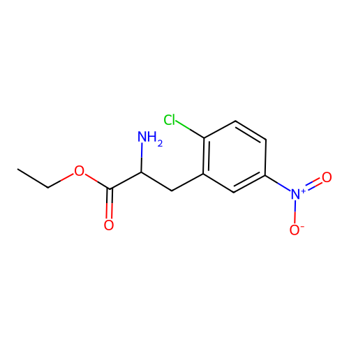 Ethyl 2-amino-3-(2-chloro-5-nitrophenyl)propanoate structure