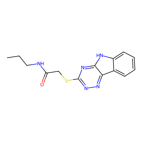 Acetamide,N-propyl-2-(2H-1,2,4-triazino[5,6-B]indol-3-ylthio)- structure