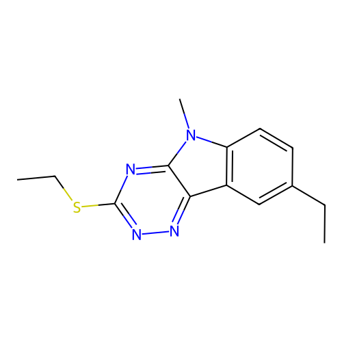 6-Ethyl-2-ethylsulfanyl-9-methyl-9H-1,3,4,9-tetraaza-fluorene structure