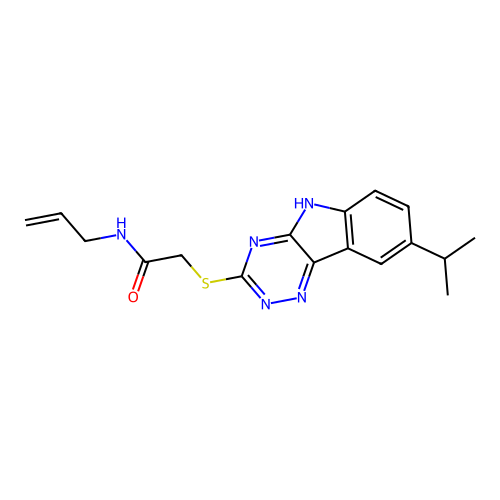 Acetamide,2-[[8-(isopropyl)-2H-1,2,4-triazino[5,6-B]indol-3-YL]thio]-N-2-allyl- structure