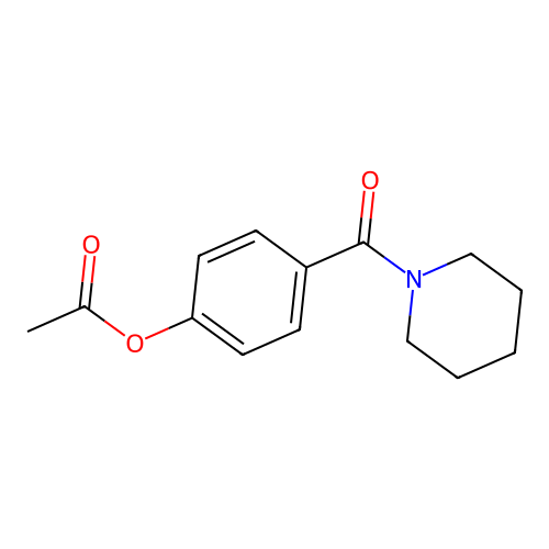 4-(Piperidin-1-ylcarbonyl)phenyl acetate structure