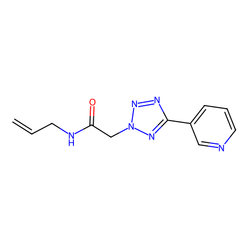 N-prop-2-enyl-2-(5-pyridin-3-yltetrazol-2-yl)acetamide structure