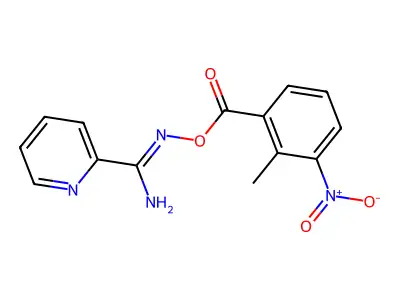 [(Z)-[amino(pyridin-2-yl)methylidene]amino] 2-methyl-3-nitrobenzoate structure