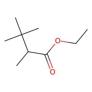 Butanoic acid, 2,3,3-trimethyl, ethyl ester structure