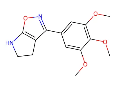 3-(3,4,5-trimethoxyphenyl)-5,6-dihydro-4H-pyrrolo[3,2-d][1,2]oxazole structure