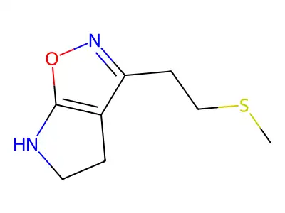 3-(2-(Methylthio)ethyl)-5,6-dihydro-4H-pyrrolo[3,2-d]isoxazole structure
