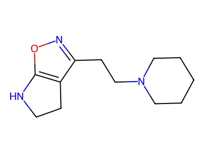 3-(2-piperidin-1-ylethyl)-4,5-dihydro-2H-pyrrolo[3,2-d][1,2]oxazole structure