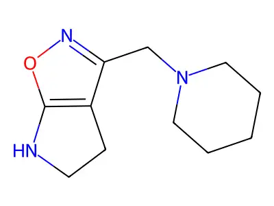 3-(piperidin-1-ylmethyl)-4,5-dihydro-2H-pyrrolo[3,2-d][1,2]oxazole structure