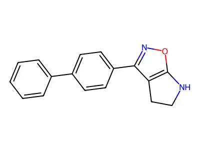 3-(4-phenylphenyl)-5,6-dihydro-4H-pyrrolo[3,2-d][1,2]oxazole structure