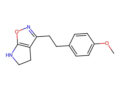 3-[2-(4-methoxyphenyl)ethyl]-5,6-dihydro-4H-pyrrolo[3,2-d][1,2]oxazole structure