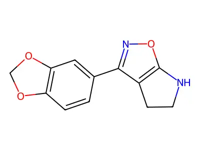 3-(1,3-benzodioxol-5-yl)-5,6-dihydro-4H-pyrrolo[3,2-d][1,2]oxazole structure