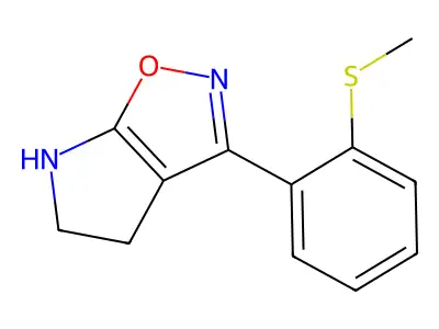3-(2-(Methylthio)phenyl)-5,6-dihydro-4H-pyrrolo[3,2-d]isoxazole structure
