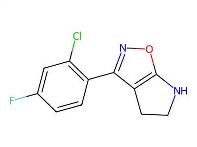 3-(2-Chloro-4-fluorophenyl)-5,6-dihydro-4H-pyrrolo[3,2-d]isoxazole structure