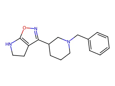 3-(1-benzylpiperidin-3-yl)-5,6-dihydro-4H-pyrrolo[3,2-d][1,2]oxazole structure