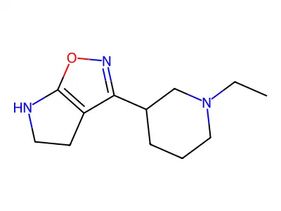 3-(1-ethylpiperidin-3-yl)-4,5-dihydro-2H-pyrrolo[3,2-d][1,2]oxazole structure