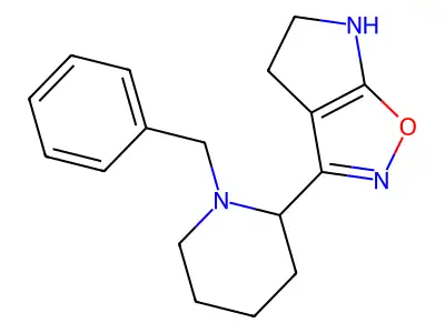 3-(1-benzylpiperidin-2-yl)-5,6-dihydro-4H-pyrrolo[3,2-d][1,2]oxazole structure