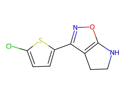 3-(5-Chlorothiophen-2-yl)-5,6-dihydro-4H-pyrrolo[3,2-d]isoxazole structure