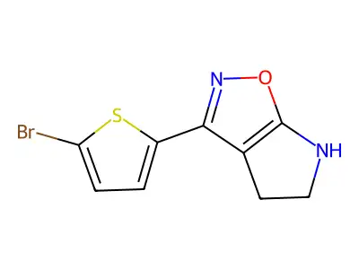 3-(5-Bromothiophen-2-yl)-5,6-dihydro-4H-pyrrolo[3,2-d]isoxazole structure