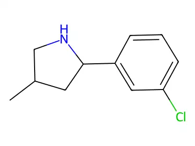2-(3-Chlorophenyl)-4-methylpyrrolidine structure