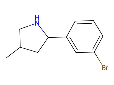2-(3-Bromophenyl)-4-methylpyrrolidine structure