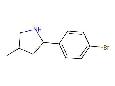 2-(4-Bromophenyl)-4-methylpyrrolidine structure