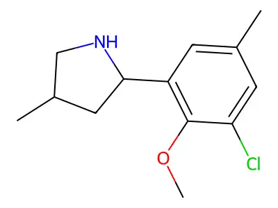 2-(3-Chloro-2-methoxy-5-methylphenyl)-4-methylpyrrolidine structure