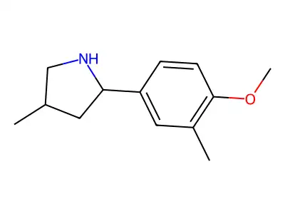 2-(4-Methoxy-3-methylphenyl)-4-methylpyrrolidine structure