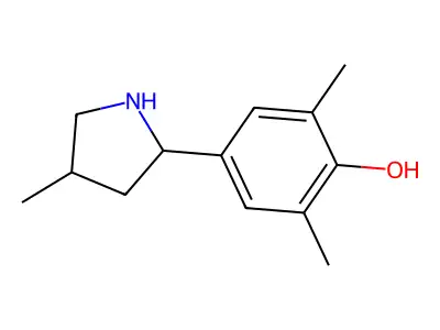 2,6-Dimethyl-4-(4-methylpyrrolidin-2-yl)phenol structure
