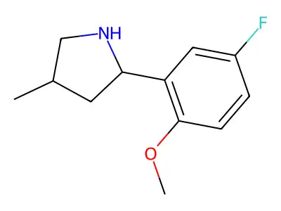 2-(5-Fluoro-2-methoxyphenyl)-4-methylpyrrolidine structure