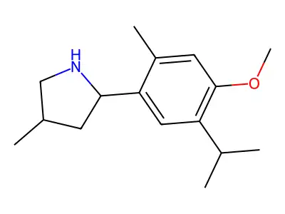 2-(5-Isopropyl-4-methoxy-2-methylphenyl)-4-methylpyrrolidine structure
