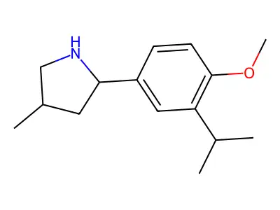 2-(3-Isopropyl-4-methoxyphenyl)-4-methylpyrrolidine structure