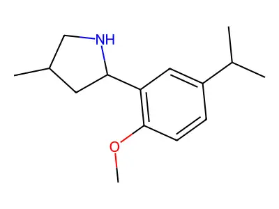 2-(5-Isopropyl-2-methoxyphenyl)-4-methylpyrrolidine structure