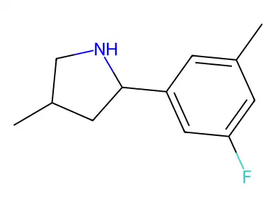 2-(3-Fluoro-5-methylphenyl)-4-methylpyrrolidine structure