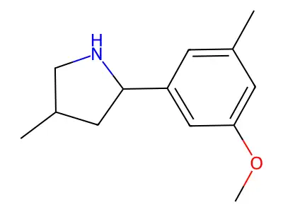 2-(3-Methoxy-5-methylphenyl)-4-methylpyrrolidine structure
