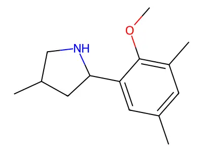 2-(2-Methoxy-3,5-dimethylphenyl)-4-methylpyrrolidine structure