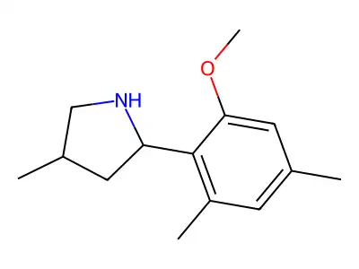 2-(2-Methoxy-4,6-dimethylphenyl)-4-methylpyrrolidine structure