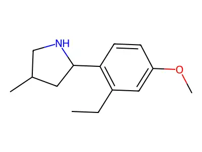 2-(2-Ethyl-4-methoxyphenyl)-4-methylpyrrolidine structure