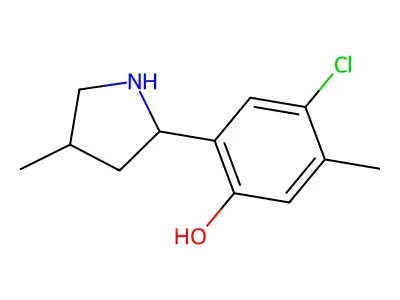 4-Chloro-5-methyl-2-(4-methylpyrrolidin-2-yl)phenol structure