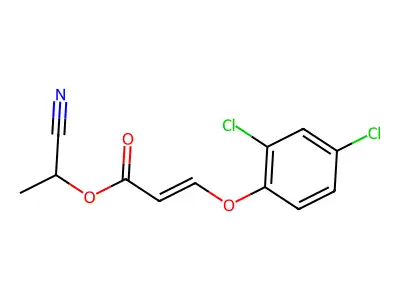 1-Cyanoethyl 3-(2,4-dichlorophenoxy)prop-2-enoate structure