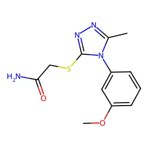 2-[[4-(3-Methoxyphenyl)-5-methyl-4H-1,2,4-triazol-3-yl]thio]acetamide structure